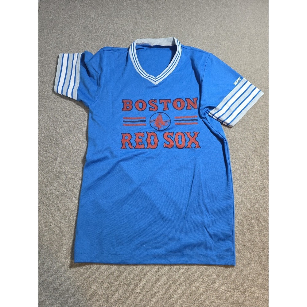 Vintage 80s-90s Boston Red Sox MLB Baseball Jersey BIKE‎ Blue Size Medium